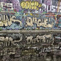 Buy canvas prints of graffity reflection by Jo Beerens