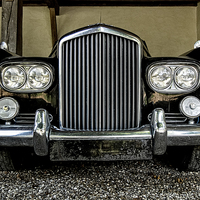 Buy canvas prints of car grill by Jo Beerens