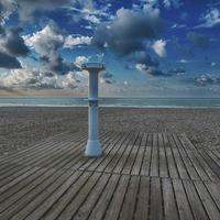 Buy canvas prints of Dieppe beach by Jo Beerens