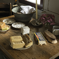 Buy canvas prints of old soaps by Jo Beerens