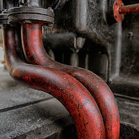 Buy canvas prints of red pipes by Jo Beerens