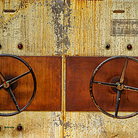 Buy canvas prints of rusty wheels by Jo Beerens