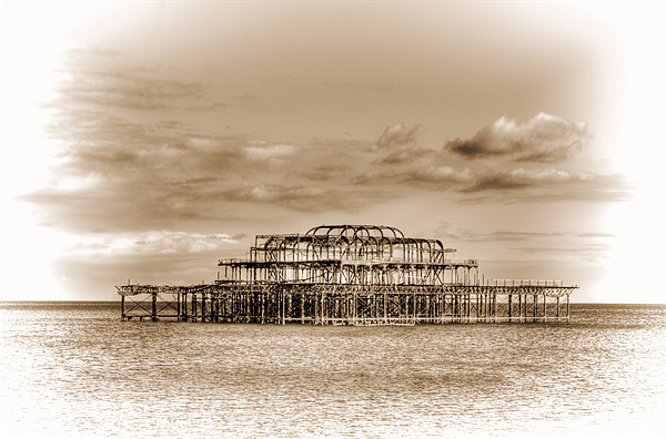 The Old Pier Brighton Picture Board by Dean Messenger