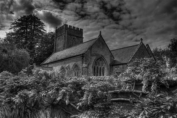 All Saints Church Black and White Picture Board by Dean Messenger