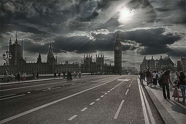 westminster Bridge and Big ben Picture Board by Dean Messenger