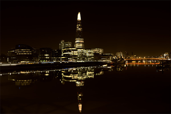 The Shard at Night Picture Board by Dean Messenger