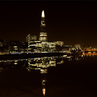 Buy canvas prints of The Shard at Night by Dean Messenger