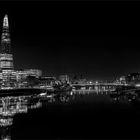 Buy canvas prints of The Shard Black and White by Dean Messenger