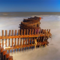Buy canvas prints of Caister Groynes by Dean Messenger
