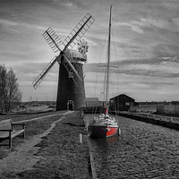 Buy canvas prints of Horsey Windpump and Boat by Dean Messenger