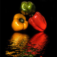 Buy canvas prints of Coloured Peppers iPhone Case by Dean Messenger