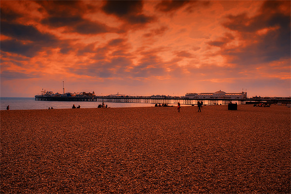Brighton Beach and Pier Picture Board by Dean Messenger