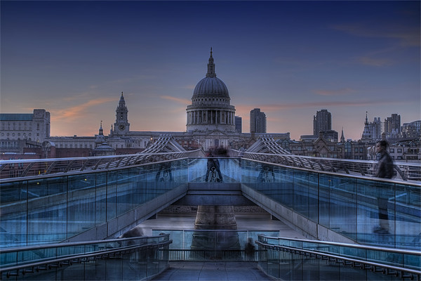 Ghosts on Millenium Bridge and St Pauls Picture Board by Dean Messenger