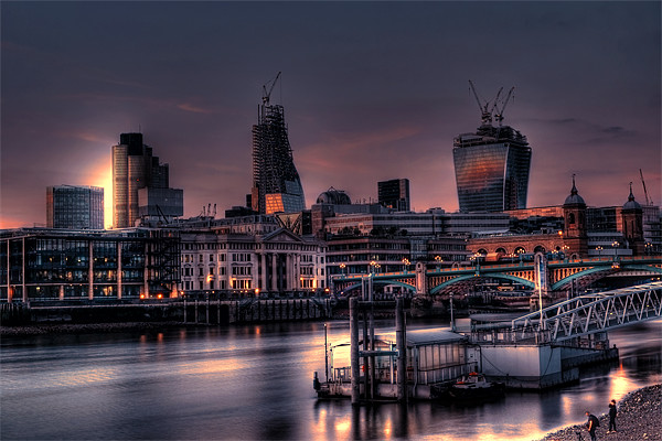 London Skyline Picture Board by Dean Messenger