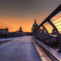 Buy canvas prints of St Pauls at Sunset by Dean Messenger