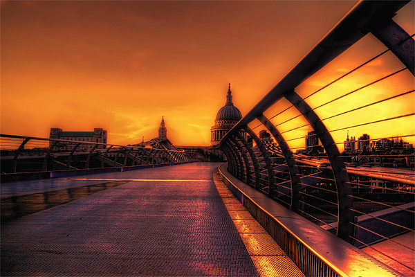 St pauls Sunset Picture Board by Dean Messenger