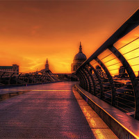 Buy canvas prints of St pauls Sunset by Dean Messenger