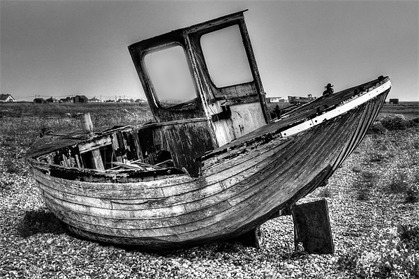 ruined old boat Picture Board by Dean Messenger