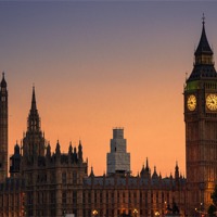 Buy canvas prints of Westminster at Sunset by Dean Messenger