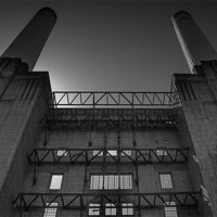 Buy canvas prints of Standing in the shadow of Battersea Power Station by Dean Messenger