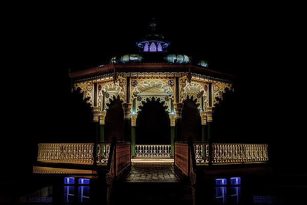 Brighton Bandstand at night Picture Board by Dean Messenger
