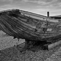 Buy canvas prints of Brighton Boat black and white by Dean Messenger