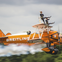 Buy canvas prints of Breitling Wing Walkers by Dean Messenger