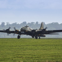 Buy canvas prints of B-17 Flying Fortress : Sally B by Dean Messenger