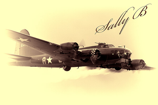 Sally B ,  B-17 flying Fortress Picture Board by Dean Messenger