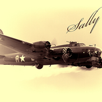 Buy canvas prints of Sally B ,  B-17 flying Fortress by Dean Messenger