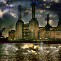 Buy canvas prints of  Battersea Power station by Dean Messenger