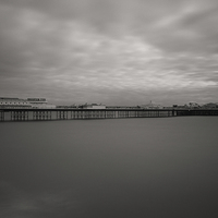 Buy canvas prints of  Brighton Marine Palace and Pier Mono by Dean Messenger