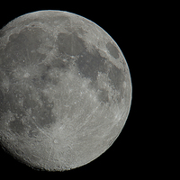 Buy canvas prints of  the Moon in mono by Dean Messenger