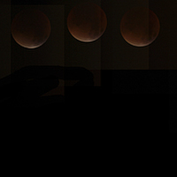 Buy canvas prints of  Blood Moon eclipse Panoramic by Dean Messenger
