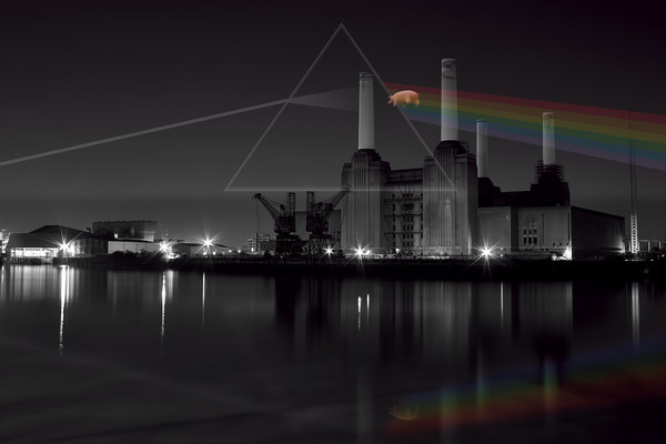 Pink floyd Battersea Power station tribute Canvas Print by Dean Messenger