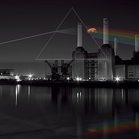 Buy canvas prints of Pink floyd Battersea Power station tribute by Dean Messenger