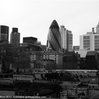 Buy canvas prints of Gherkin London Skyline by Mandy Rice