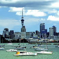 Buy canvas prints of  Auckland Skyline by Mandy Rice