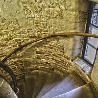 Buy canvas prints of  Stone staircase by Mandy Rice