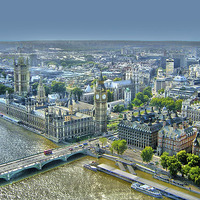 Buy canvas prints of  Houses of Parliament seen from the London Eye by Mandy Rice