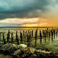 Buy canvas prints of Delapidated Pier by Mandy Rice