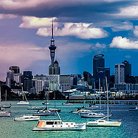 Buy canvas prints of Auckland Harbour NZ by Mandy Rice