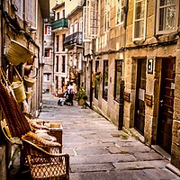 Buy canvas prints of Back street in Lisbon by Mandy Rice