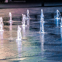 Buy canvas prints of Water fountains by Mandy Rice