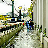 Buy canvas prints of Walking alongside the Thames by Mandy Rice