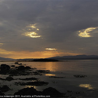 Buy canvas prints of Oban sunset by Fiona Messenger