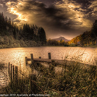 Buy canvas prints of Loch Ard sunset by Fiona Messenger
