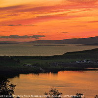 Buy canvas prints of Sunset Over Kerrera Isle by Fiona Messenger