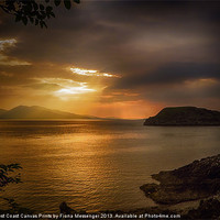 Buy canvas prints of Sunset at Lismore Island by Fiona Messenger