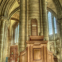 Buy canvas prints of Peterborough Cathedral Pulpit by Fiona Messenger